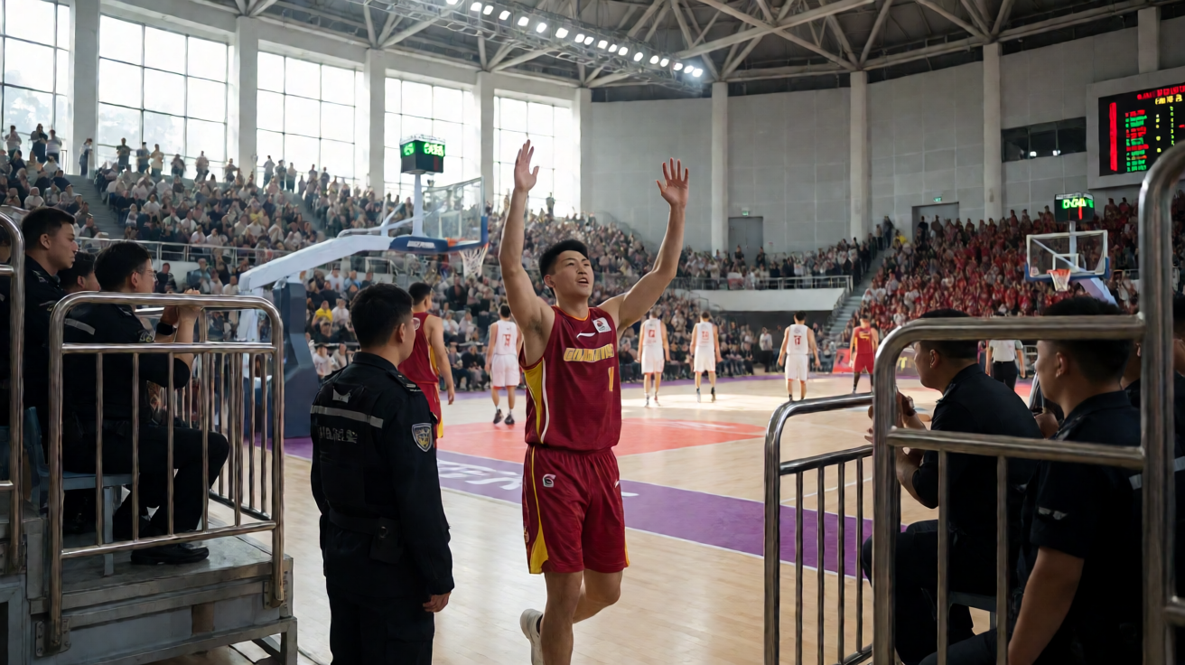 3377体育CBA直播：广东男篮主场，球员快攻上篮得分瞬间